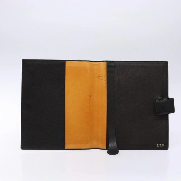 GUCCI Book Cover Leather Black Auth 133512 - Picture 12 of 16